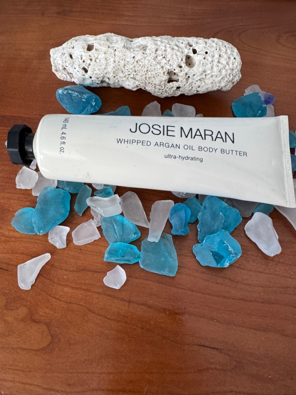 JOSIE MARAN White Tube Whipped Argan Oil Body Butter